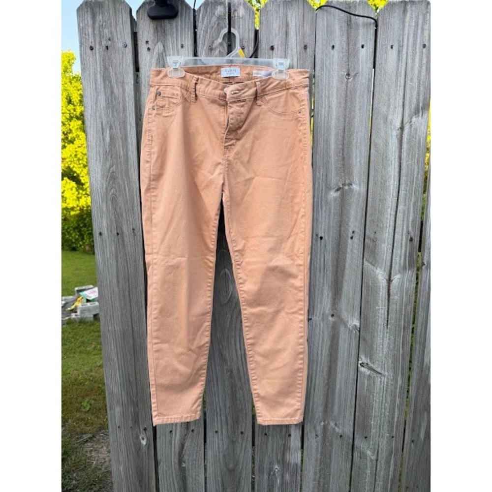 Curve Appeal Minimalist Jegging Peach Apricot Skinny Pants Womens Size 12/31